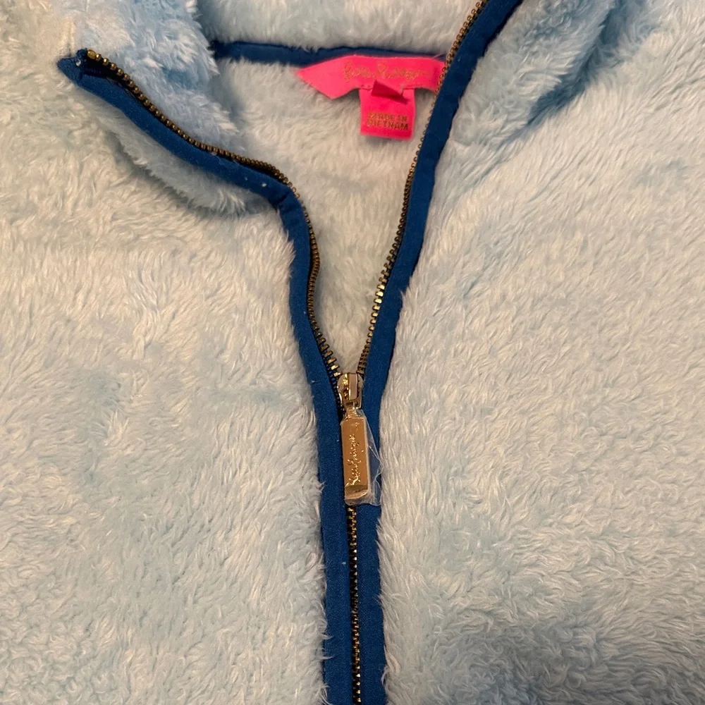 Lilly Pulitzer Light Blue Teddy Jacket- SIZE SMALL! - Picture 3 of 7